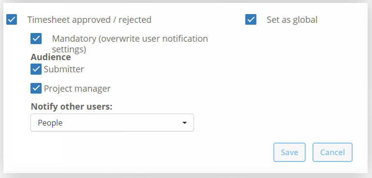 Setup notification for project | elapseit Help Center