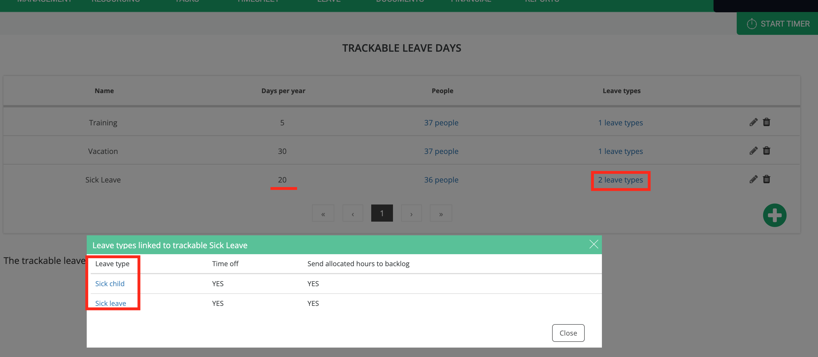 More leave types in Trackable leave