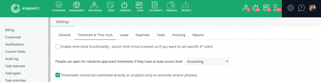 Submitting hours on projects | elapseit Help Center