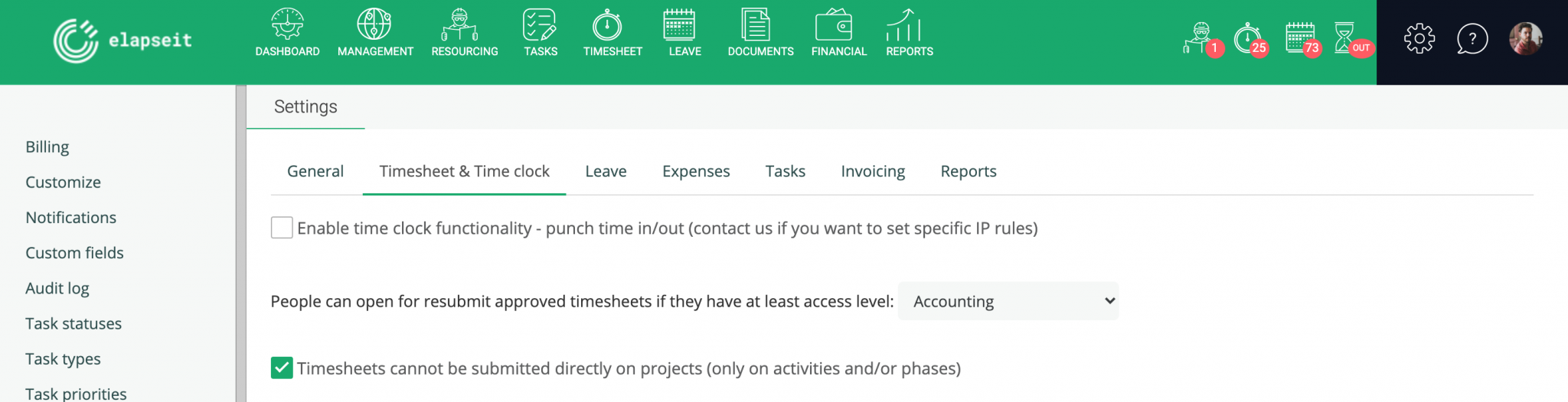 Submitting hours on projects | elapseit Help Center