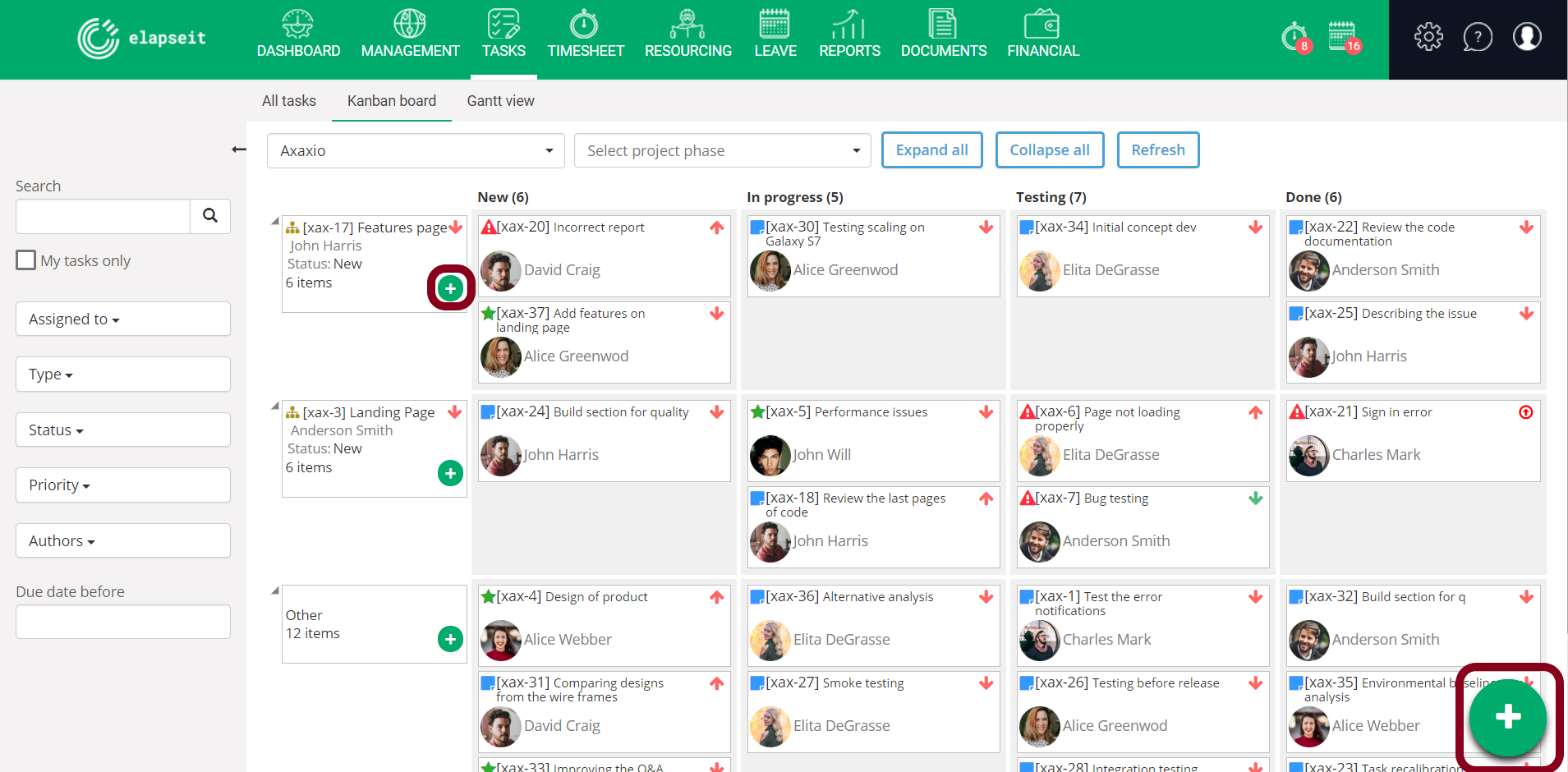 How to add task directly on Kanban board