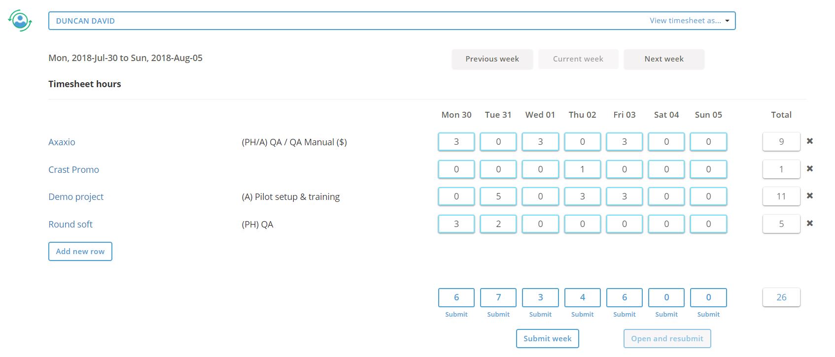 Submitting hours on projects | elapseit Help Center