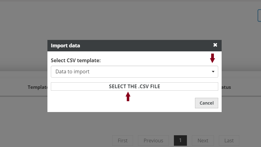 Import your CSV file