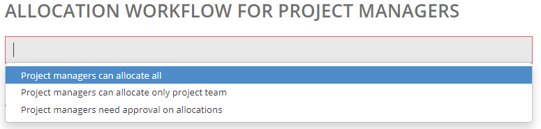 Allocation workflow for PMs